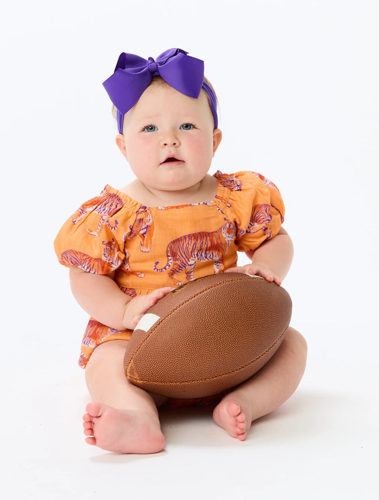 Clemson Tigers Puff Sleeve Onesie