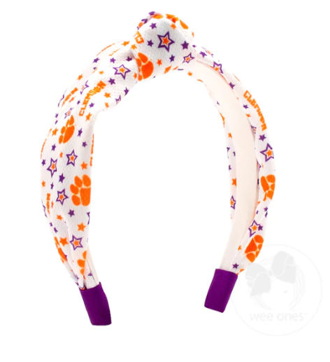 Clemson Print Knot Wrap Headband