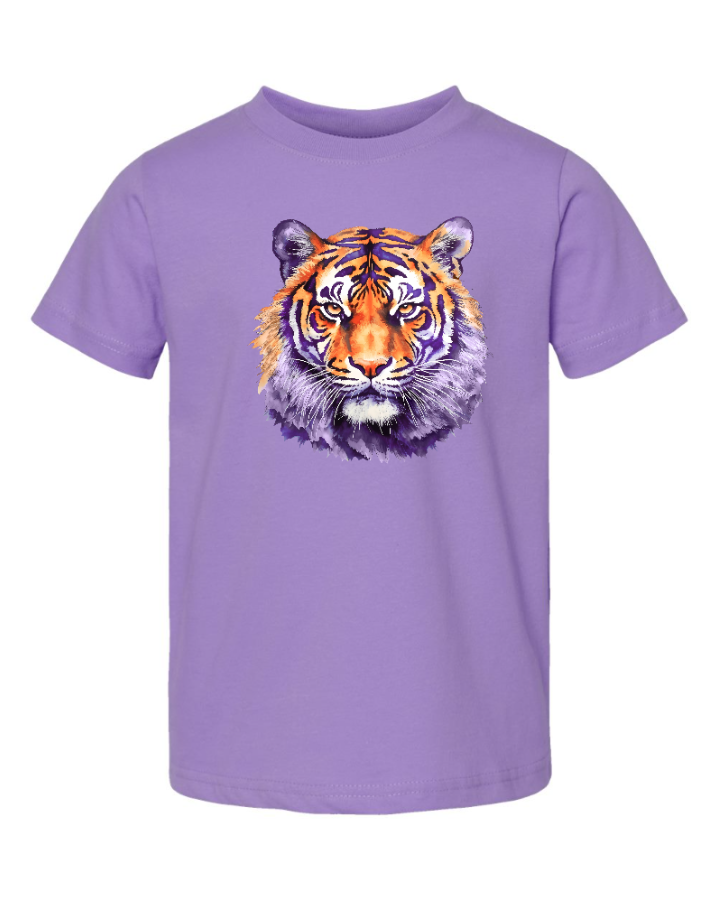 Tiger Face T-Shirt in Lavender