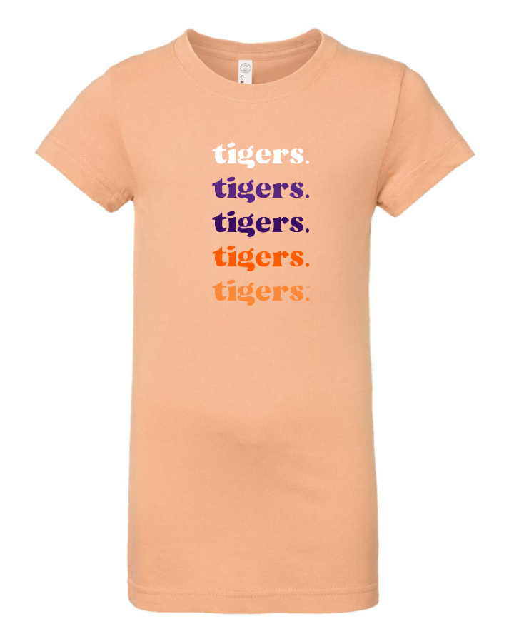 "Tigers" Repeat Girls' Fitted T-Shirt