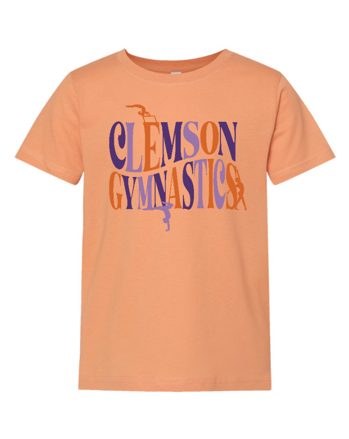 Clemson Gymnastics T Shirt in Sunset