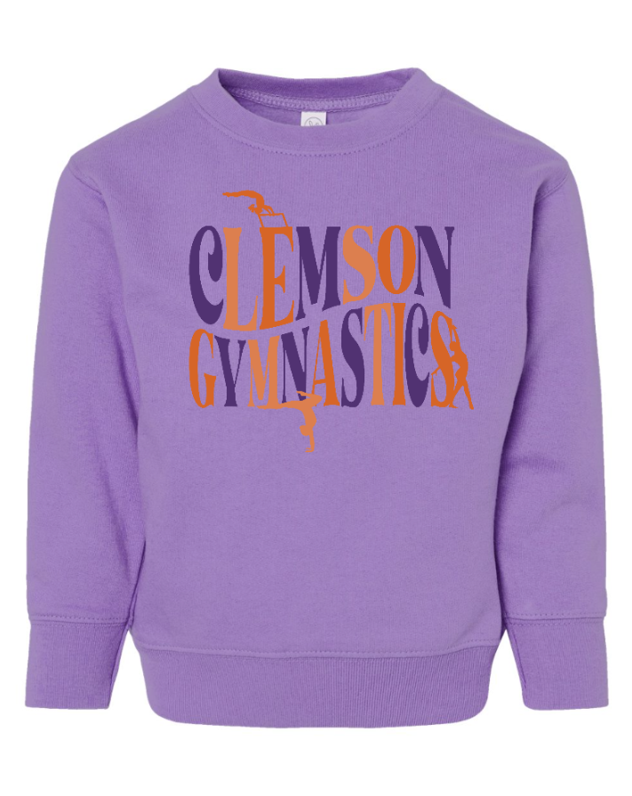 Clemson Gymnastics Crewneck in Lavender