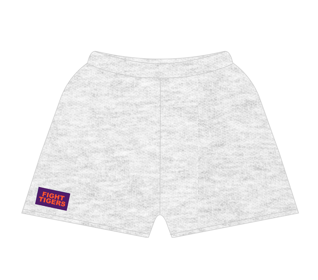 Boxy Shorts with "Fight Tigers" Patch