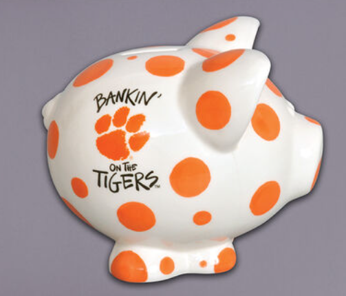 Clemson Ceramic Piggy Bank