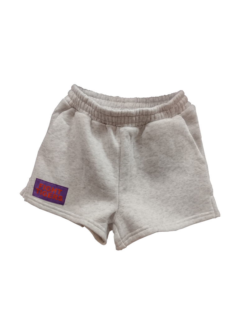 Boxy Shorts with "Fight Tigers" Patch