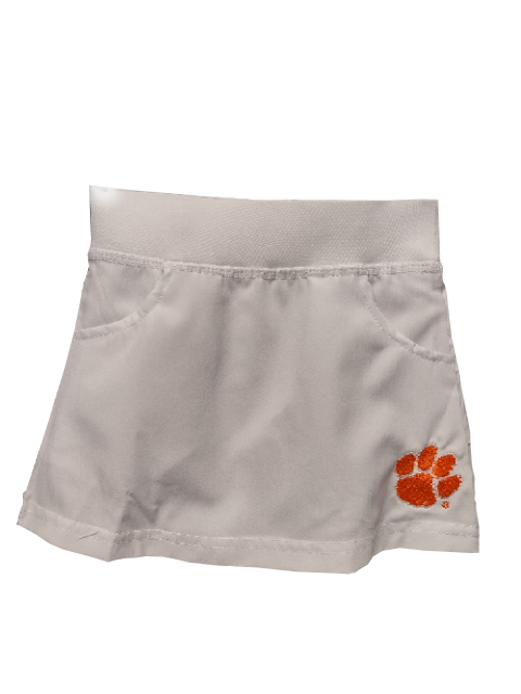 Girls Tennis Skort in White with Paw