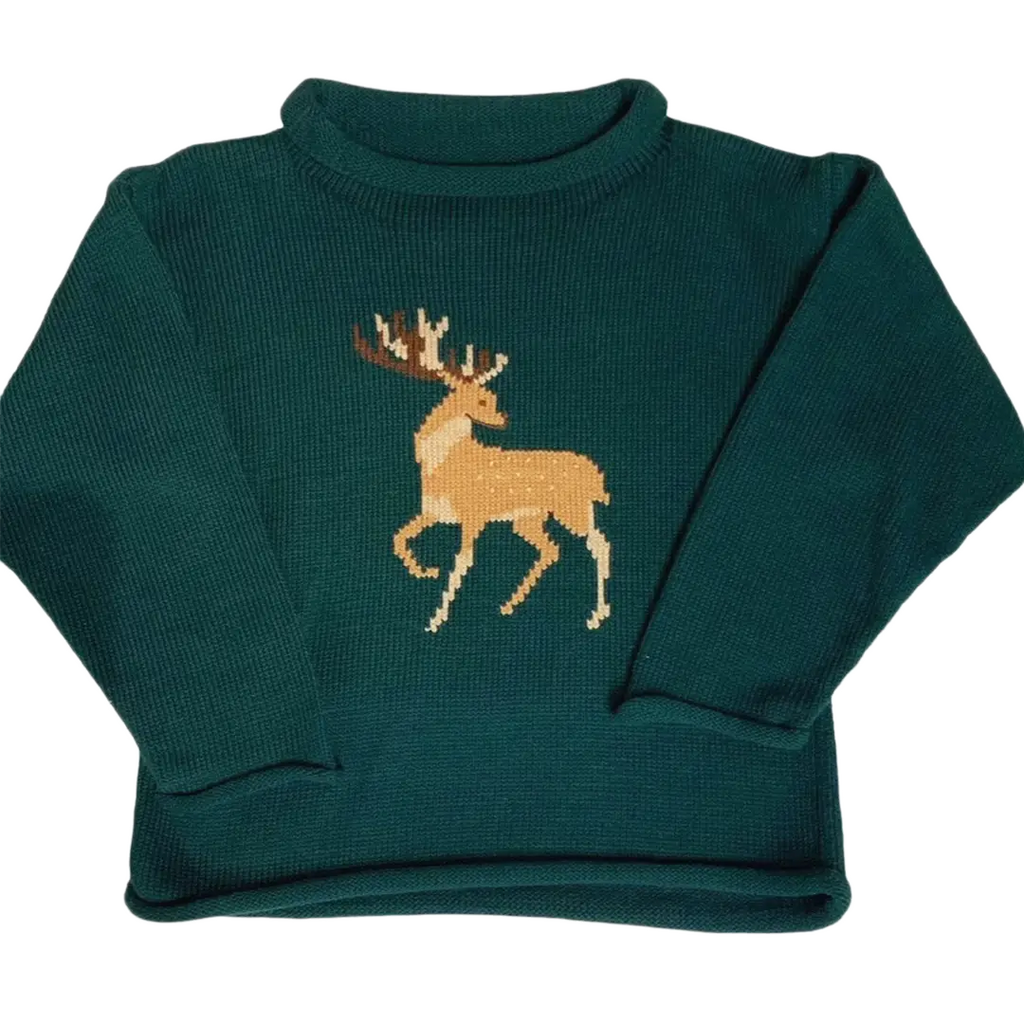 Bailey Boys - Roll Neck Sweater in Deer on Forest