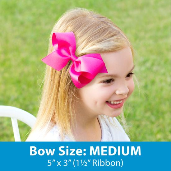 Wee Ones Hair Bow Medium - Clemson Star Print
