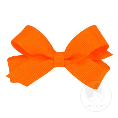 Wee Ones Mini Hair Bow- Clemson Orange or Purple