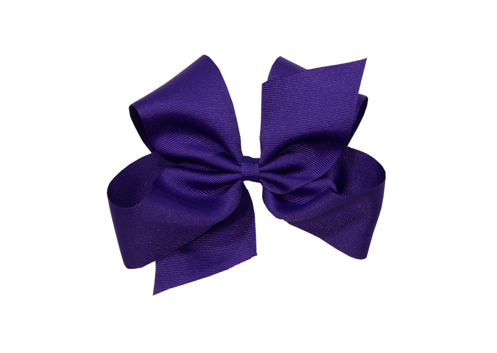 Wee Ones Hair Bow- Clemson Purple