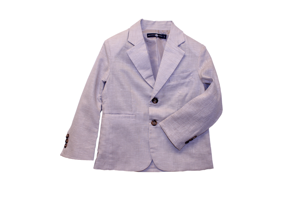Brown Bowen - Gentleman's Jacket in Kiawah Khaki Houndstooth Linen