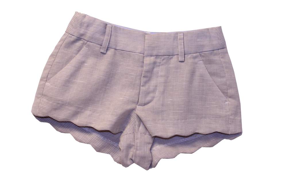 Brown Bowen - Girls Sandlapper Shorts in Kiawah Khaki Houndstooth Linen