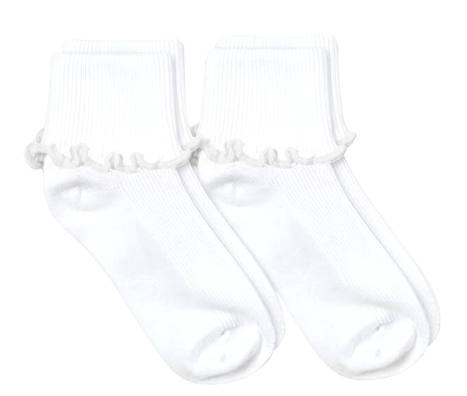 Girls' Ripple Edge Ankle Sock - Two Pairs