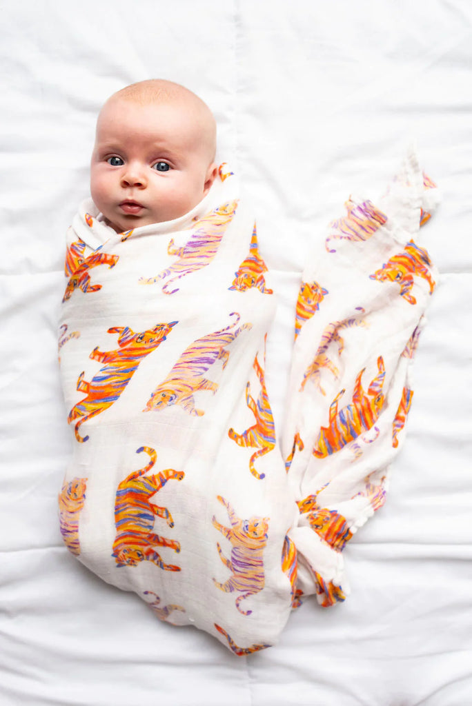 Saltwater Swaddles Swaddle in Easy Tiger